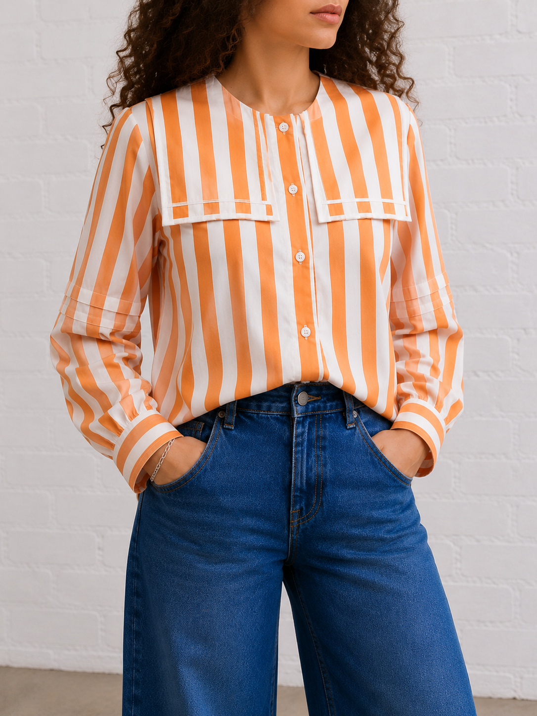 Sunset Stripe Button-Up