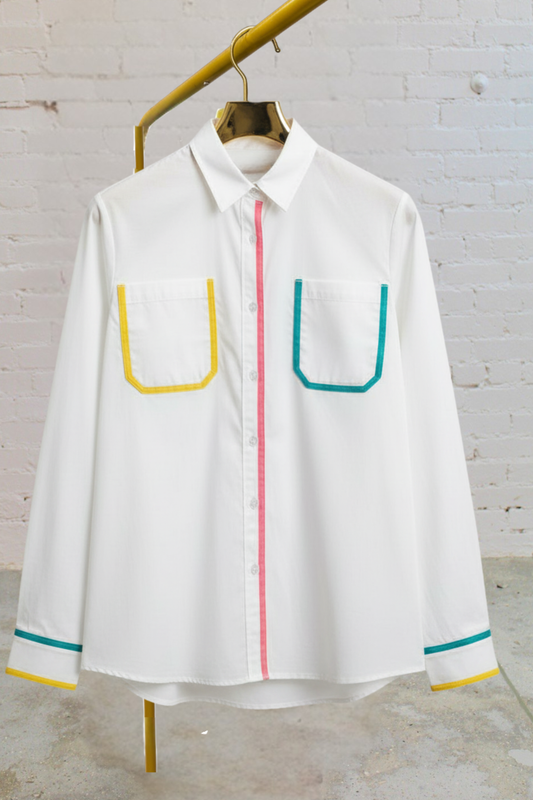 Colorline Velvet Button-Up