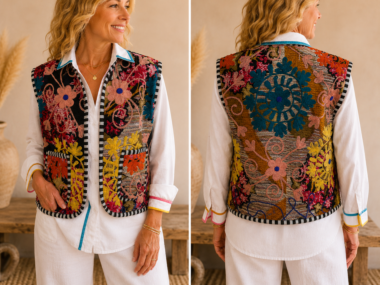 Jasmine Embroidered Vest