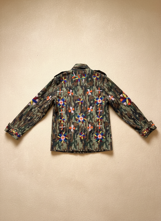 Shell Chic Embroidered Field Shacket