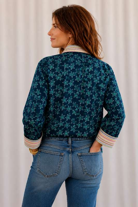 Eleanor Button-Up : Retro Star