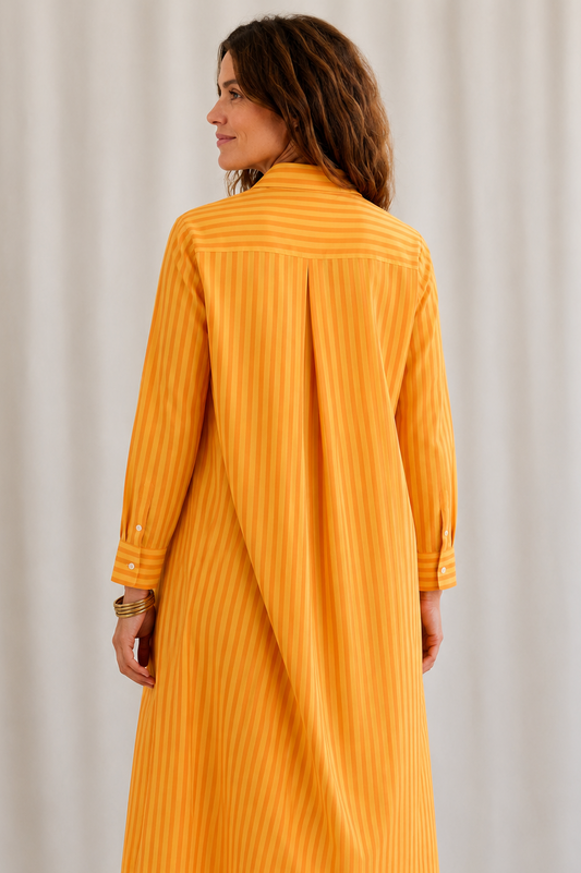 Harvest Striped Shirt Dress