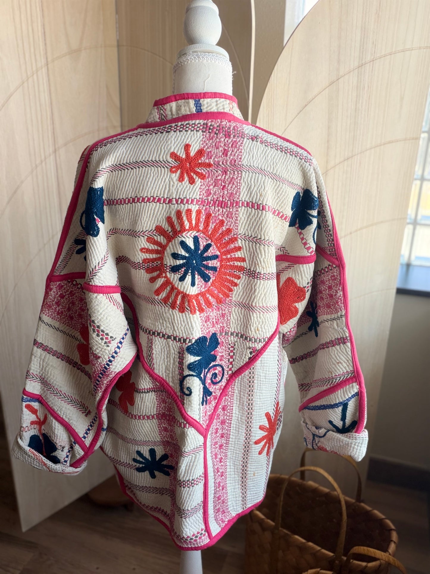 Capri Floral Cotton Embroidered Jacket