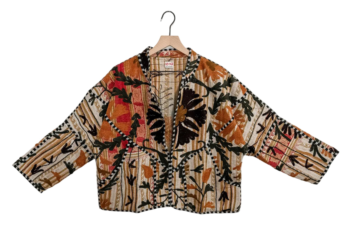 Harvest Stripe Kantha Jacket