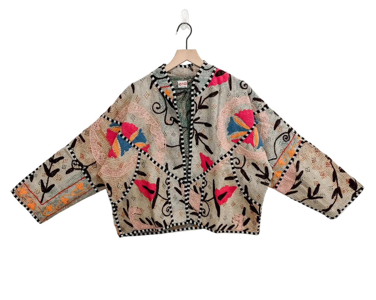 Prairie Rose Kantha Jacket