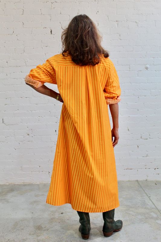 Harvest Striped Shirt Dress
