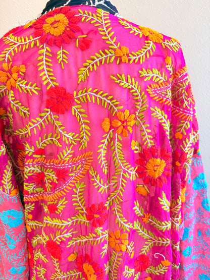 Neon Safire Patchwork Kimono
