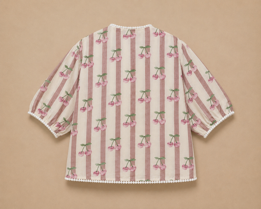 Give Me Cherry Cotton Shacket