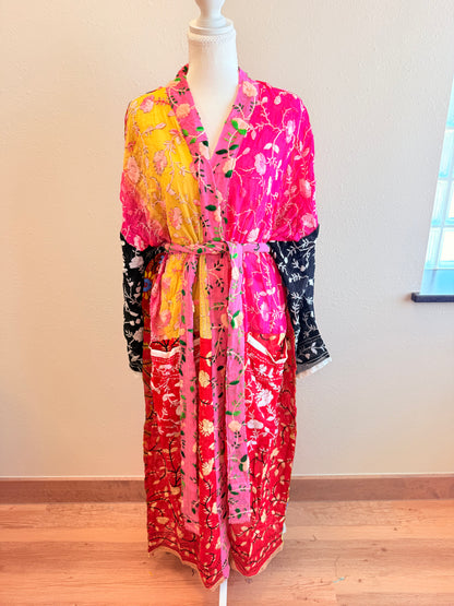 Neon Boot Patchwork Kimono