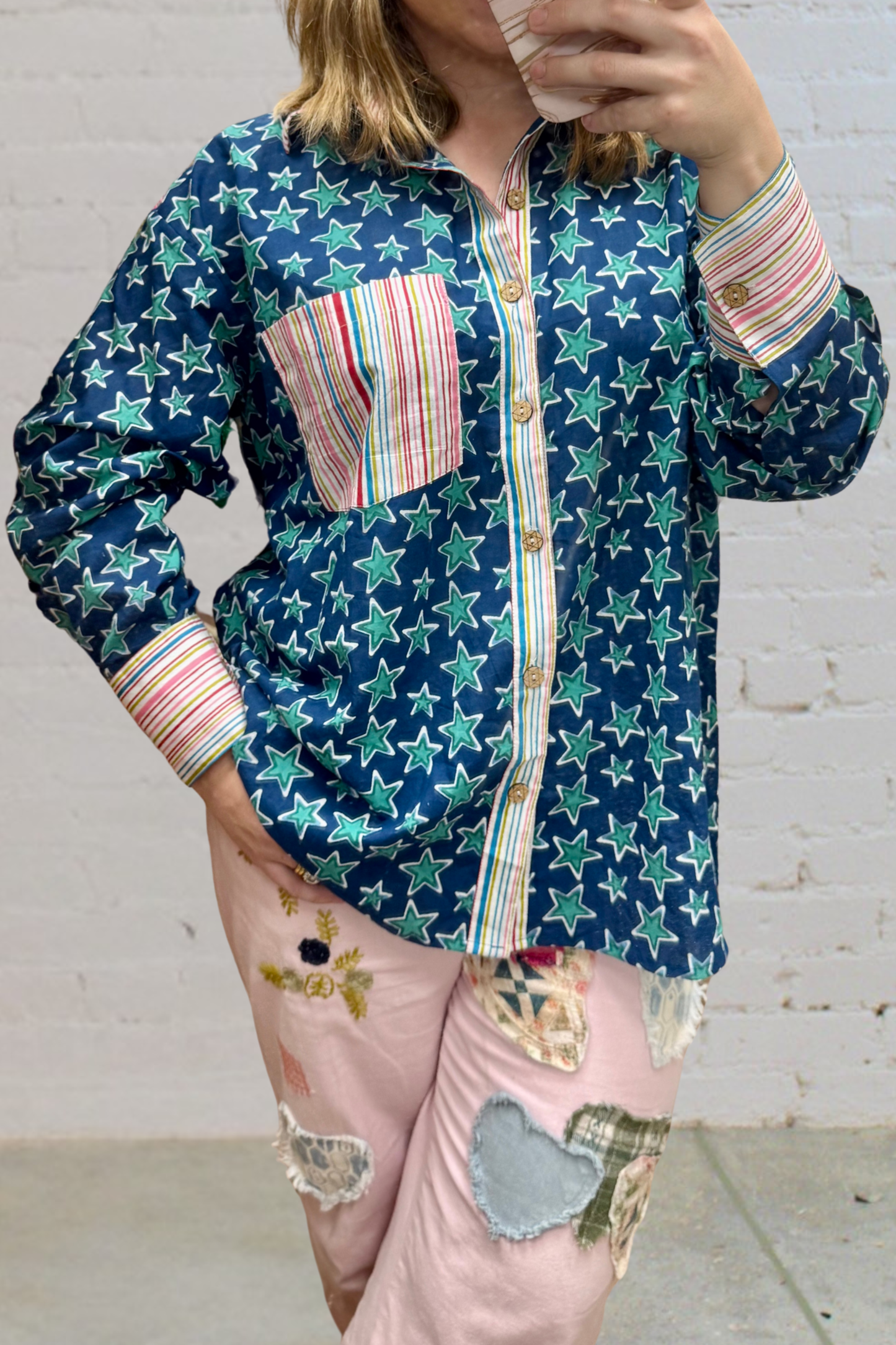 Eleanor Button-Up : Retro Star