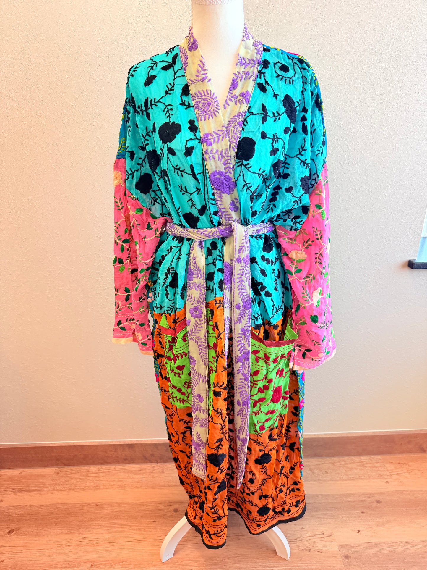 Neon Heart Patchwork Kimono