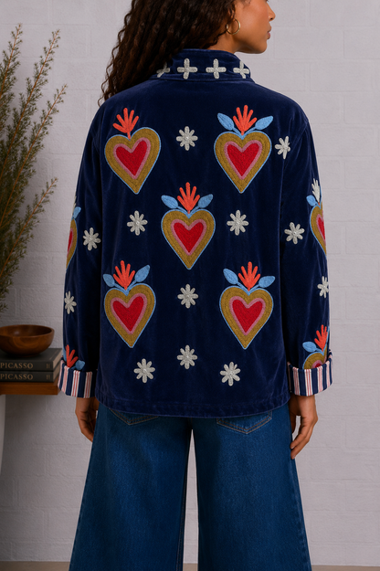 Fire Heart Velvet Jacket