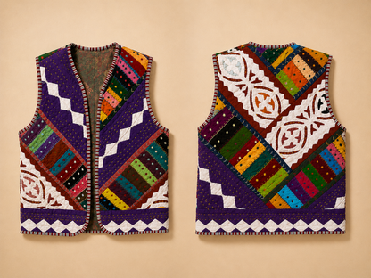 Purple Patchwork Quilt Vest