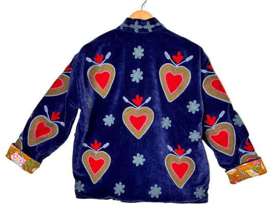 Fire Heart Velvet Jacket
