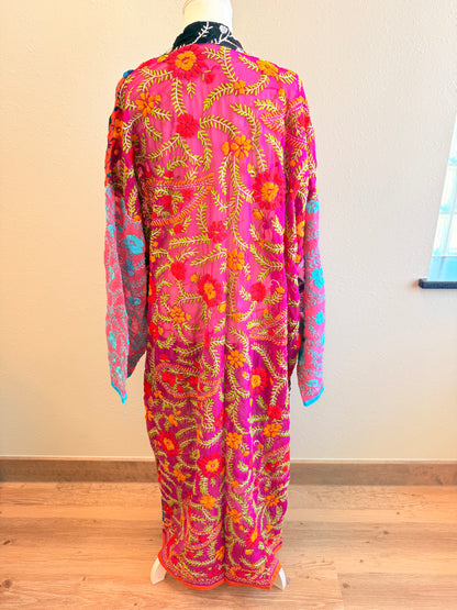 Neon Safire Patchwork Kimono