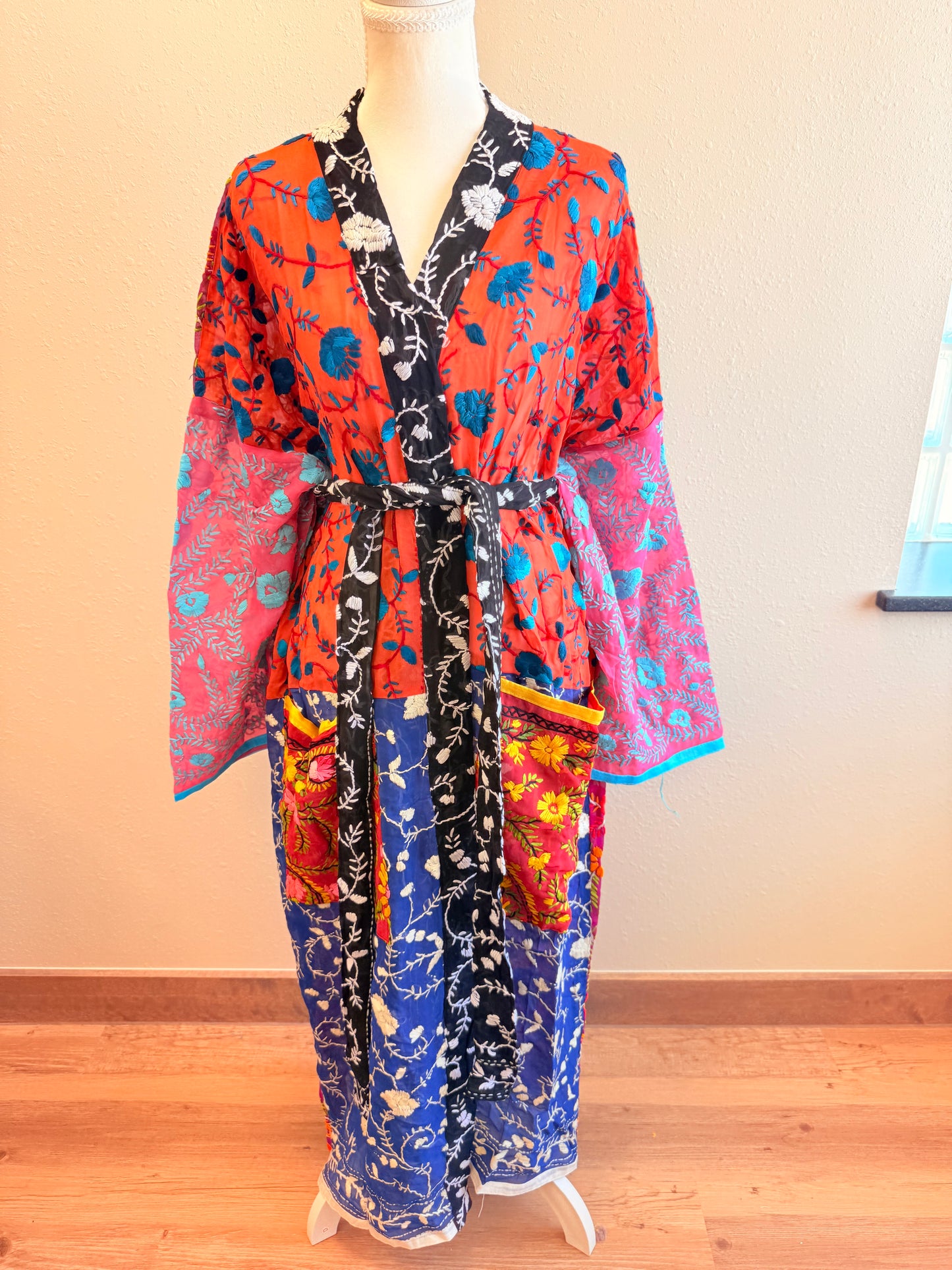 Neon Safire Patchwork Kimono