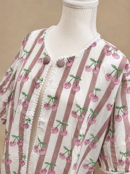 Give Me Cherry Cotton Shacket