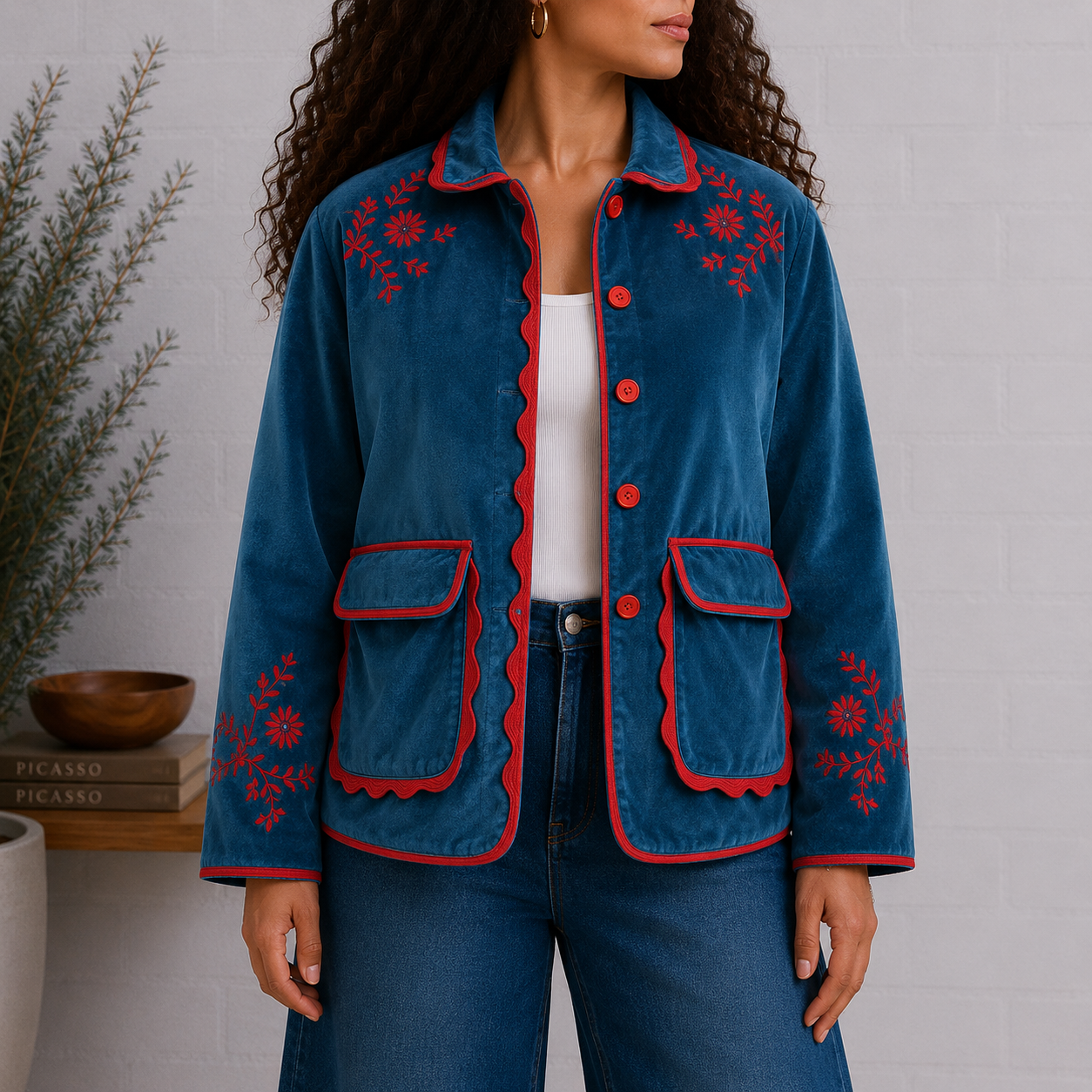 Wildflower Velvet Jacket