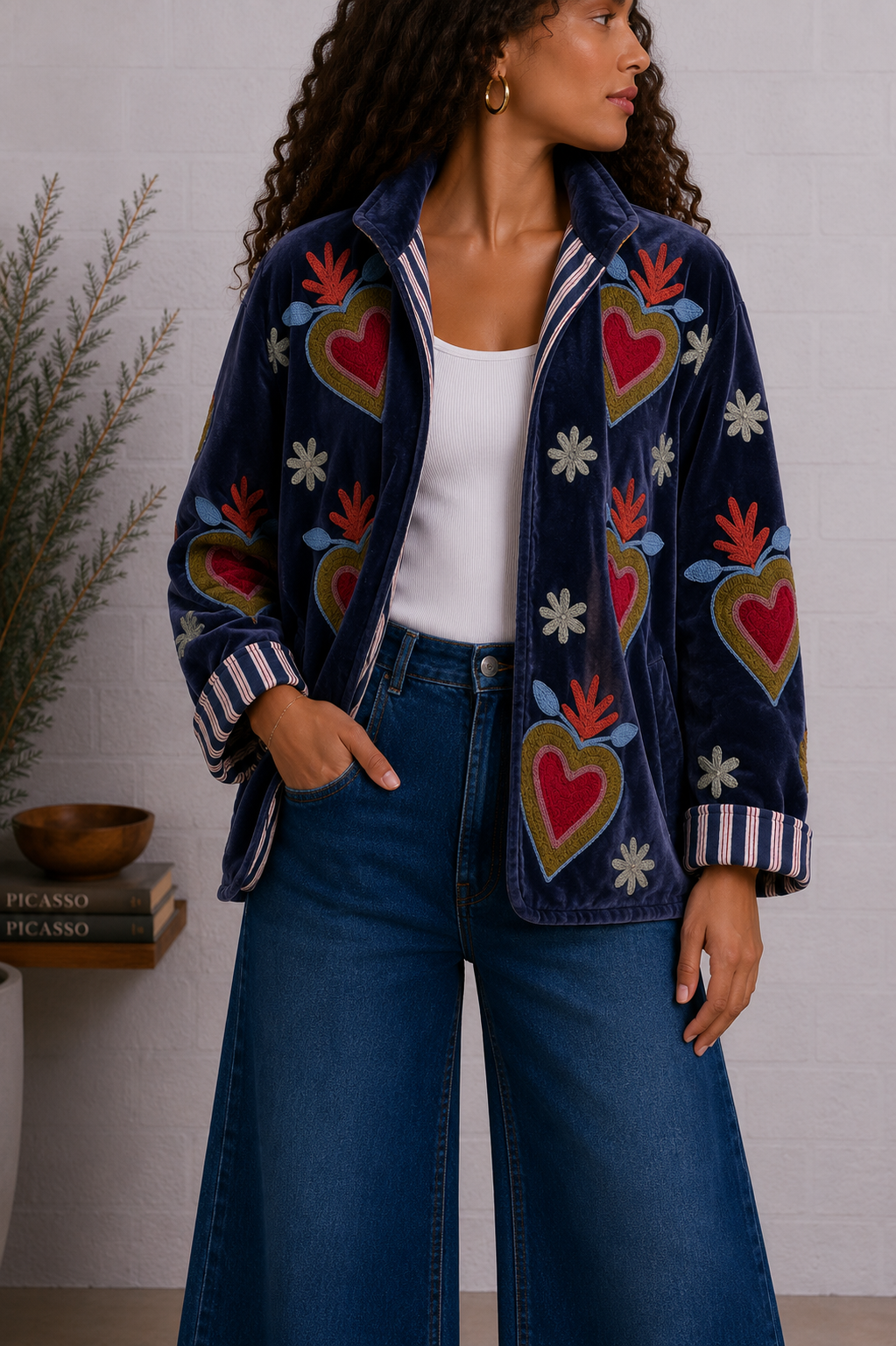 Fire Heart Velvet Jacket