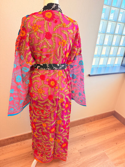 Neon Safire Patchwork Kimono