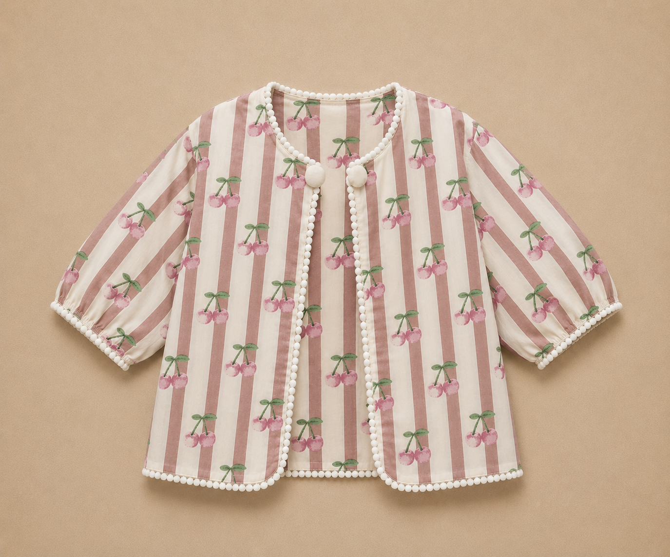 Give Me Cherry Cotton Shacket