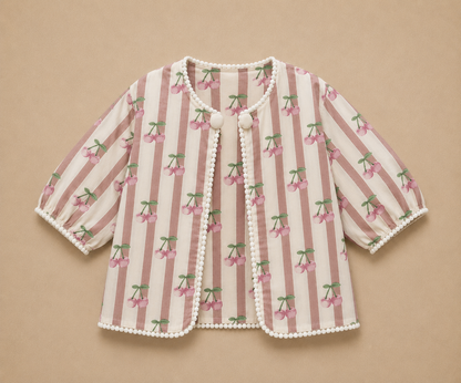 Give Me Cherry Cotton Shacket