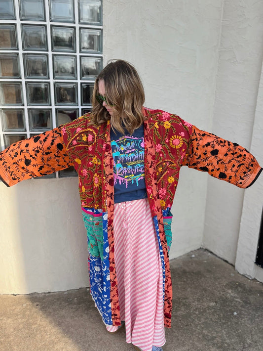 Sunflower Patchwork Kimono