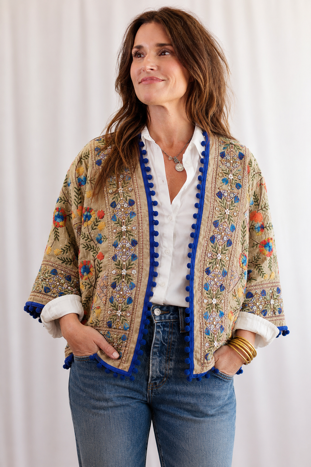 Navy Bloom Kimono