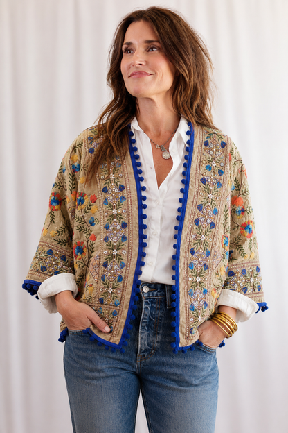 Navy Bloom Kimono