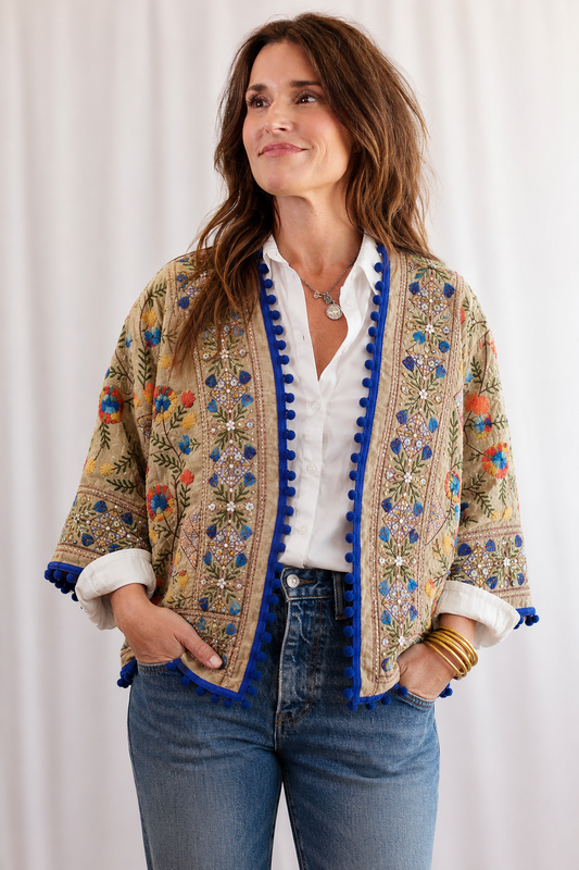 Navy Bloom Kimono