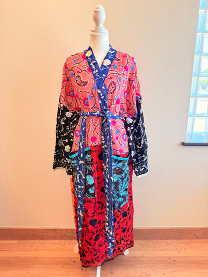Neon Pink Patchwork Kimono