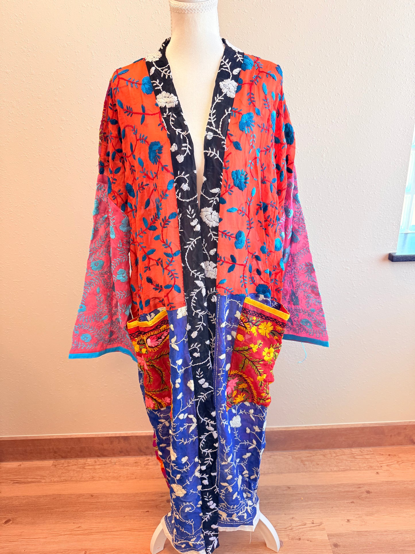 Neon Safire Patchwork Kimono