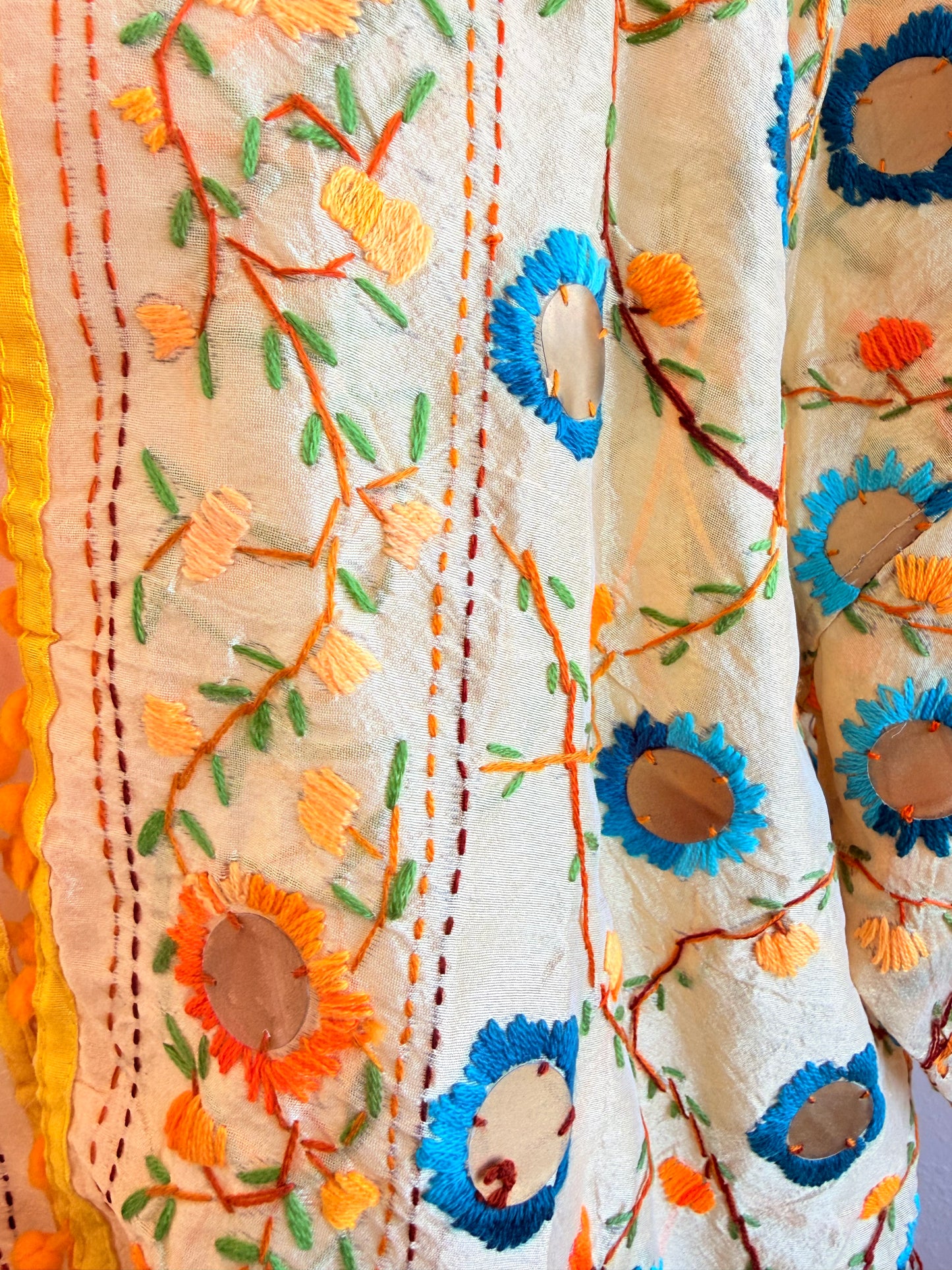 Yellow Daisy Bloom Cropped Kimono