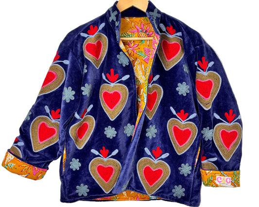 Fire Heart Velvet Jacket