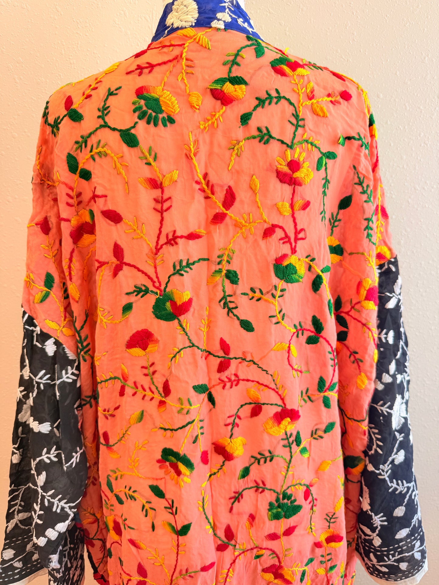 Neon Pink Patchwork Kimono