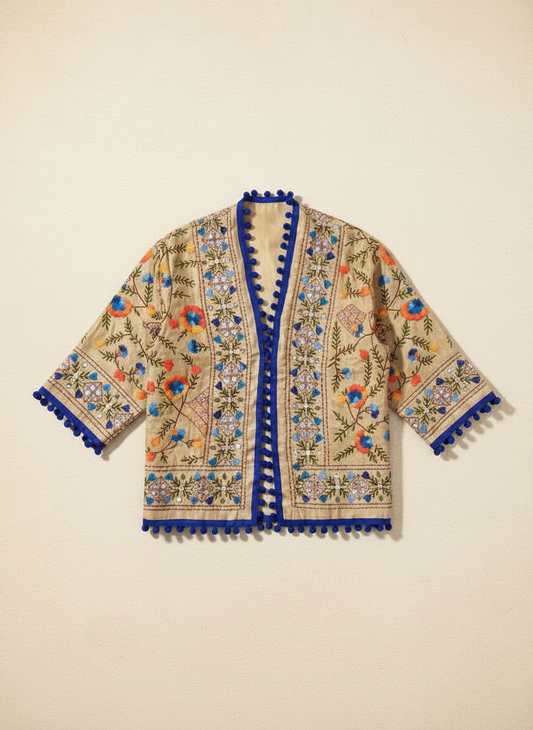 Navy Bloom Kimono