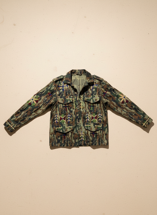 Steel Chic Embroidered Field Shacket