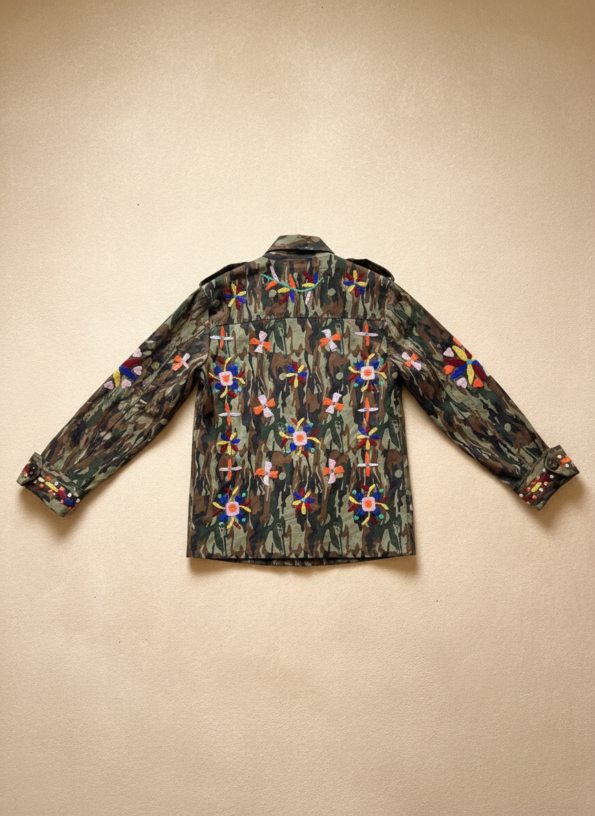Shell Chic Embroidered Field Shacket