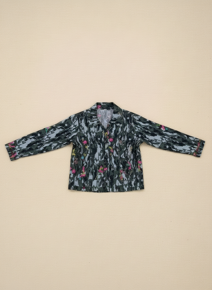 Bone Chic Embroidered Field Shacket