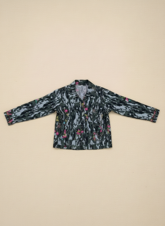 Bone Chic Embroidered Field Shacket
