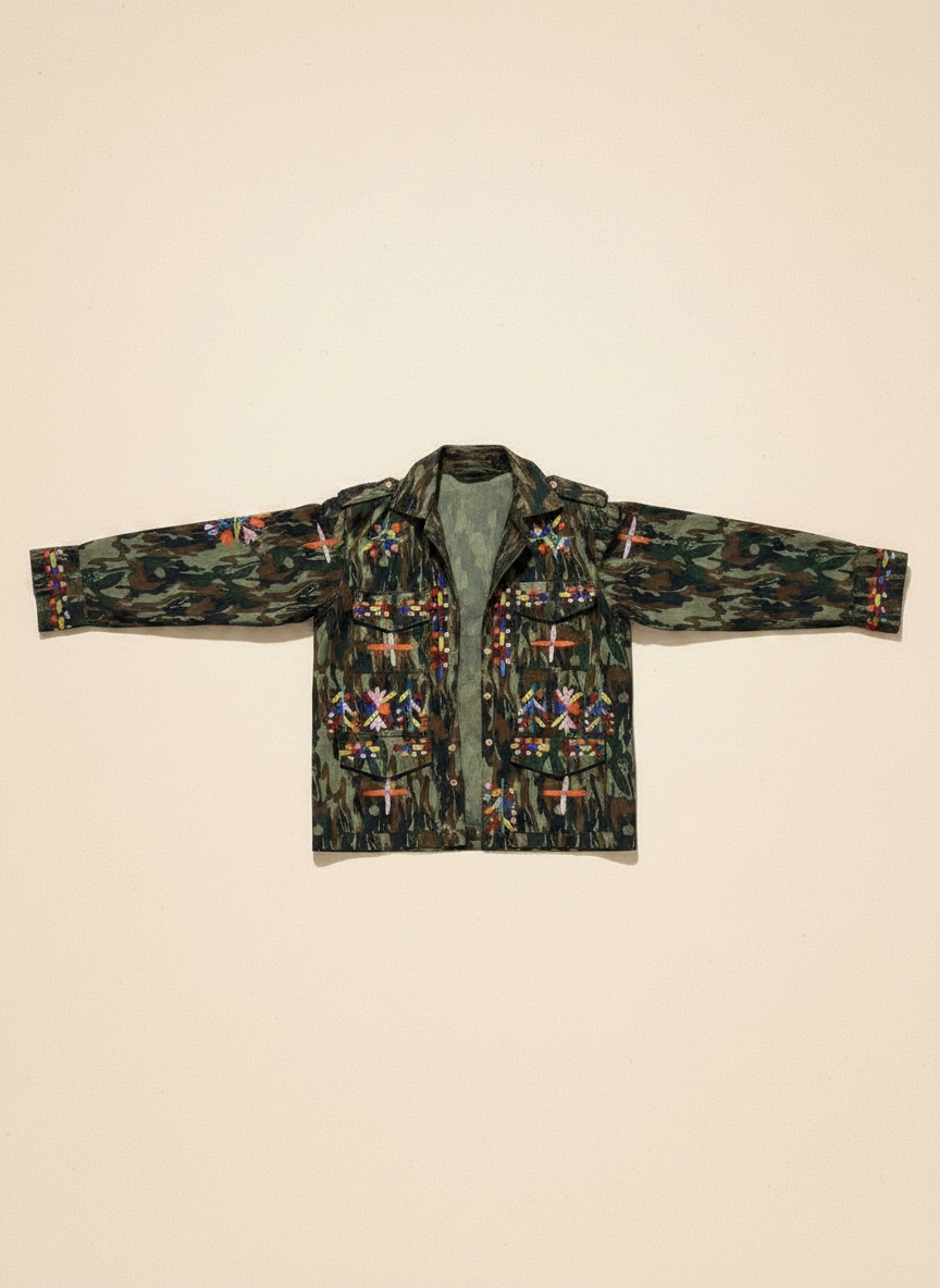 Shell Chic Embroidered Field Shacket