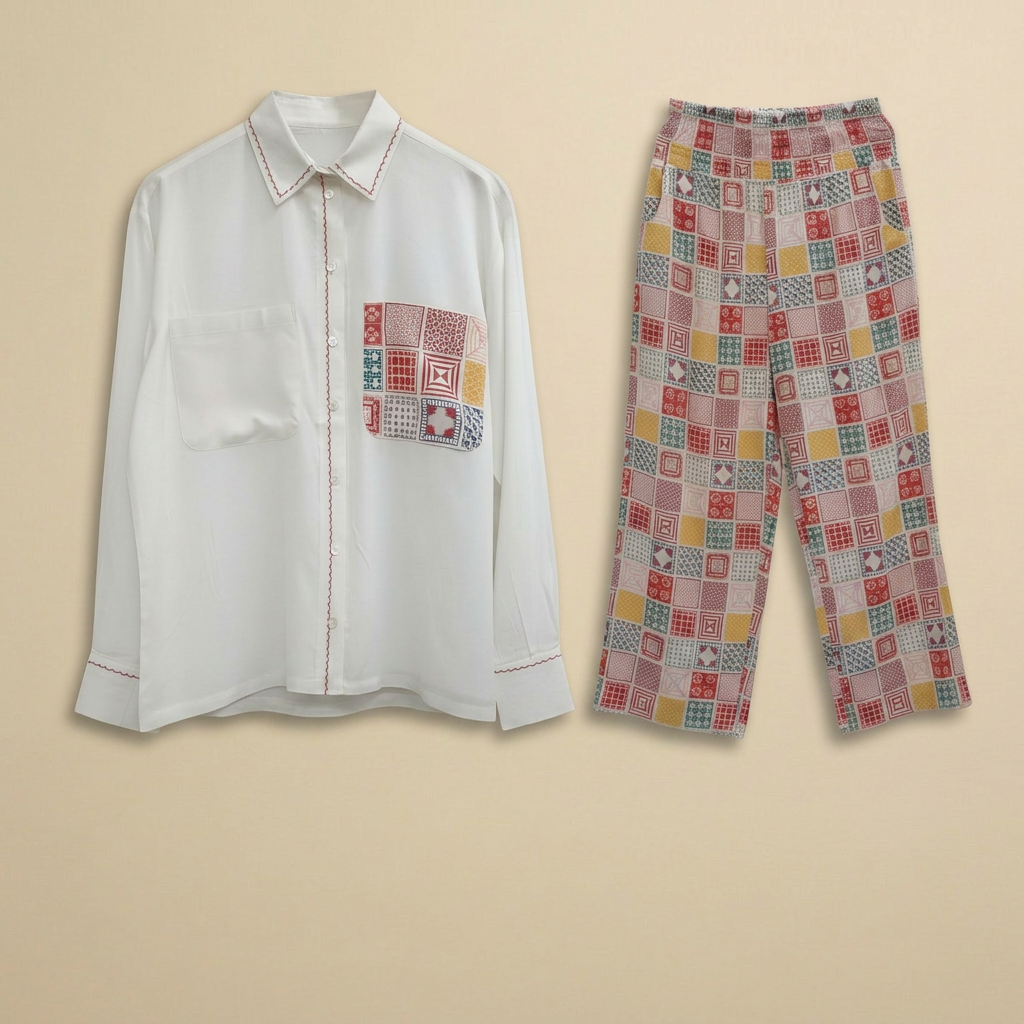 Patchwork Set (Shirt + Pant)