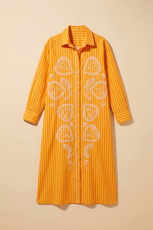 Harvest Striped Shirt Dress