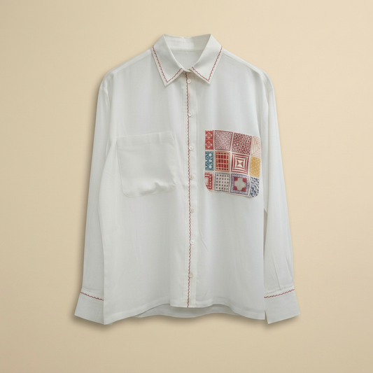Patchwork Pocket Button-Up