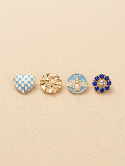 Button Covers - Blue Edition