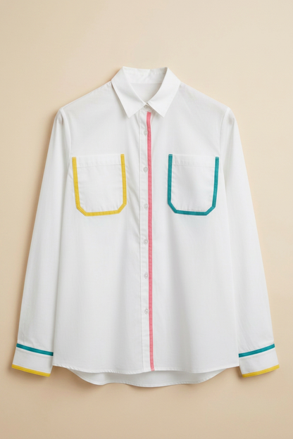 Colorline Velvet Button-Up