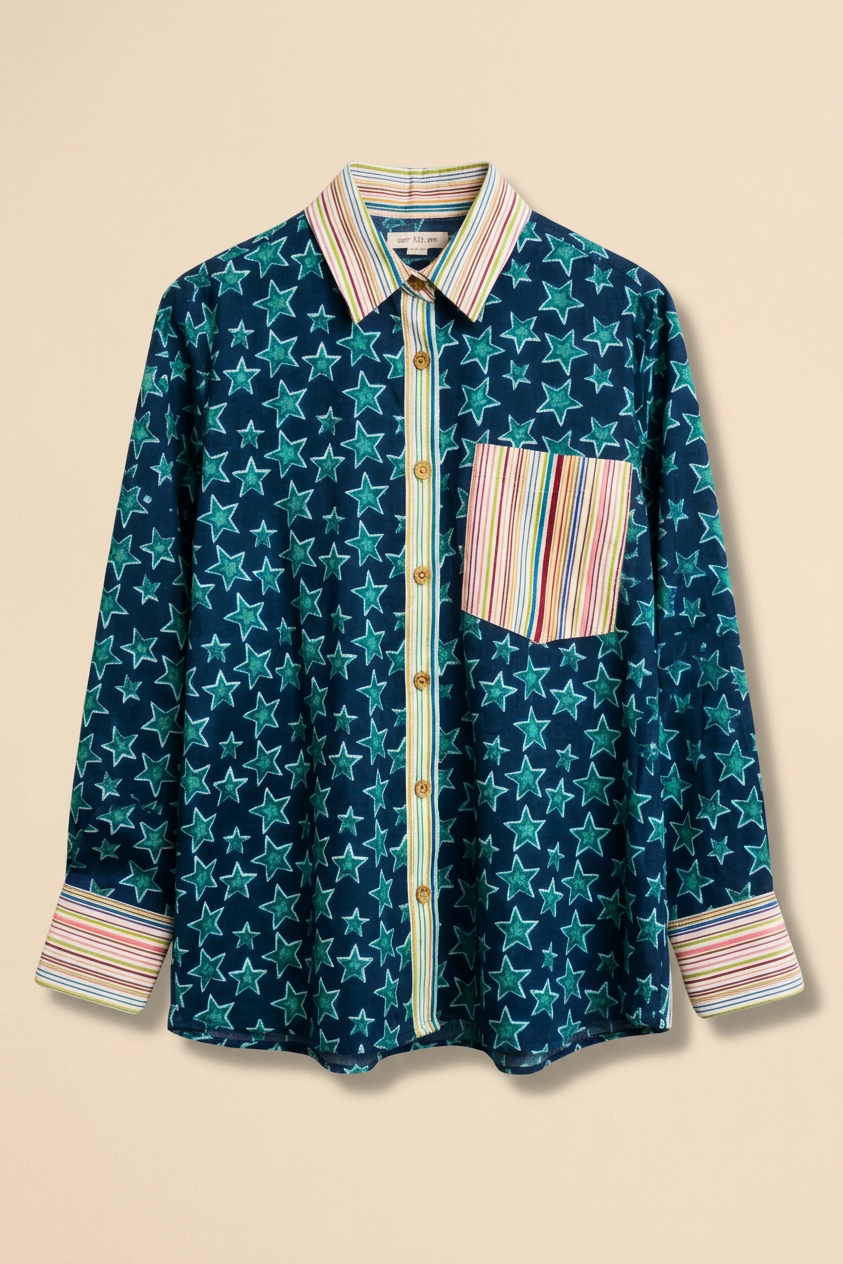 Eleanor Button-Up : Retro Star