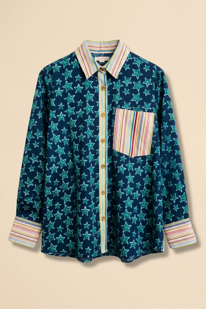 Eleanor Button-Up : Retro Star