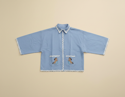 Blue Scalloped Horse Jacket