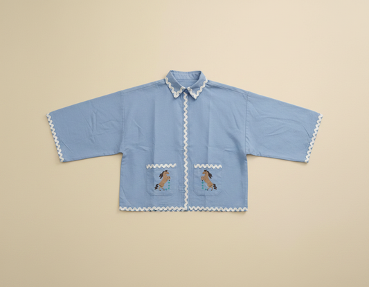 Blue Scalloped Horse Jacket
